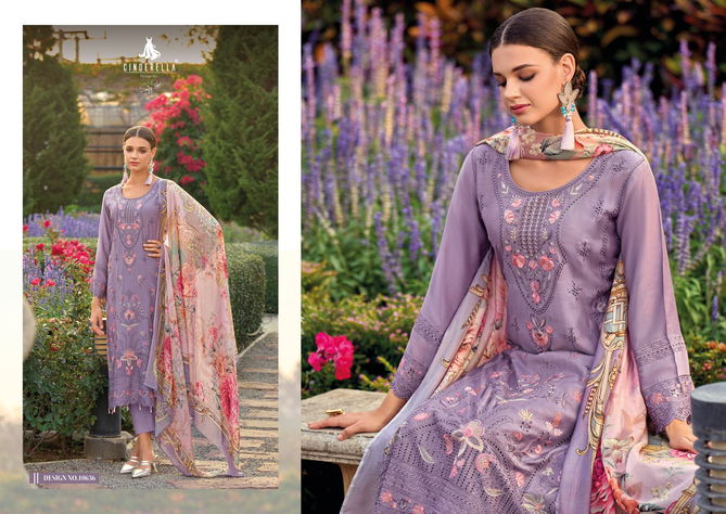 Sarisha Vol 4 Cinderella Muslin Embroidery Designer Salwar Suits Wholesale Online